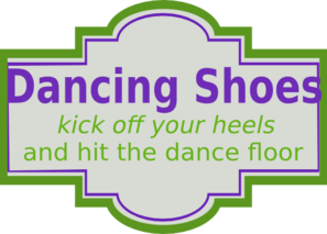 Dancing Shoe Label clip art - vector clip art online, royalty free ...
