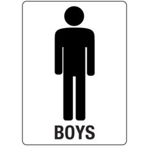 BATHROOM SIGNS - BOYS - Bathroom Signs - Signs, Labels & Tags