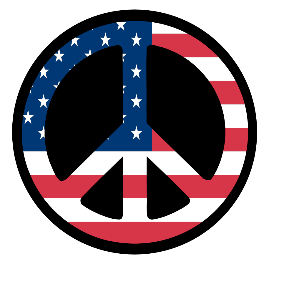 us Flag Peace Sign 3 Stars scallywag peacesymbol.org Peace Symbol ...