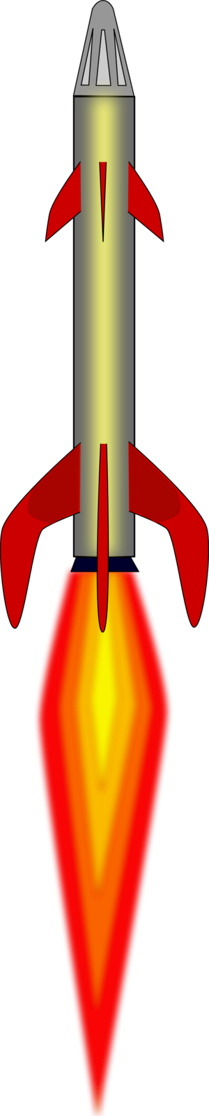 space rocket cartoon liftoff blast - vector Clip Art