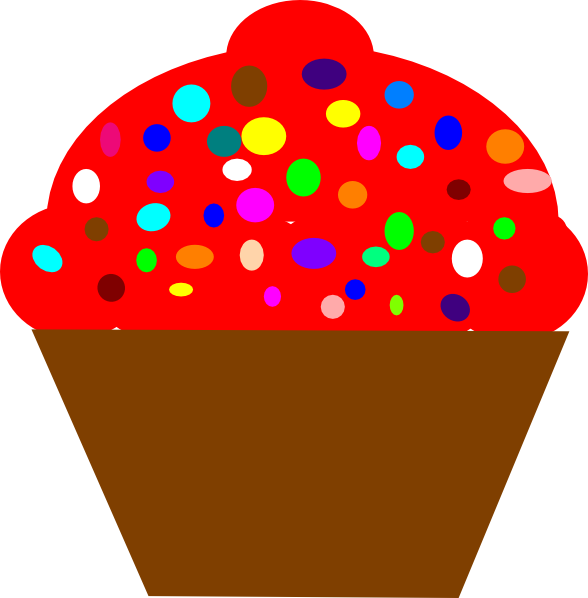 Cupcake Brown Clip Art - vector clip art online ...