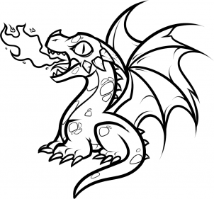 How to Draw a Baby Fire Breathing Dragon, Step by Step, Dragons ...