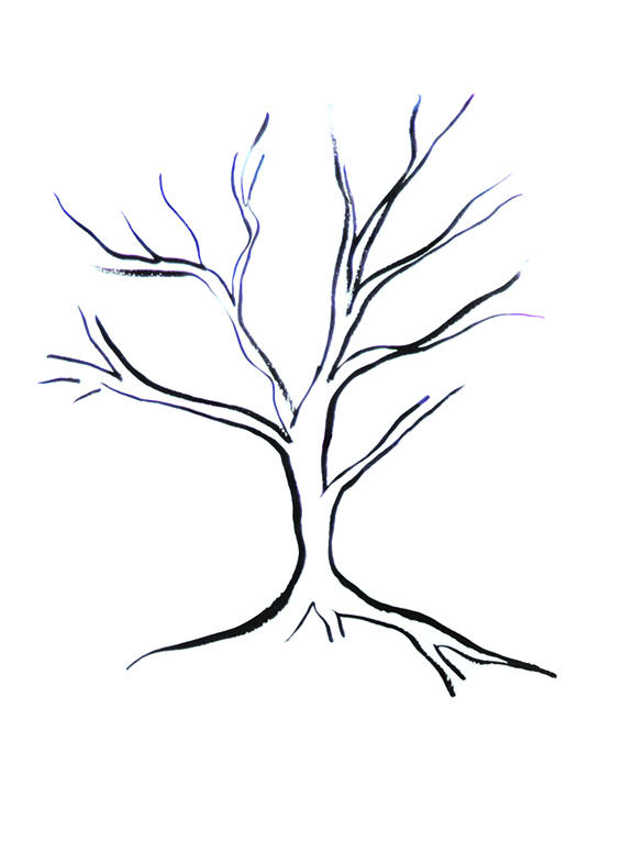 Three Branch Tree Template - Invitation Templates