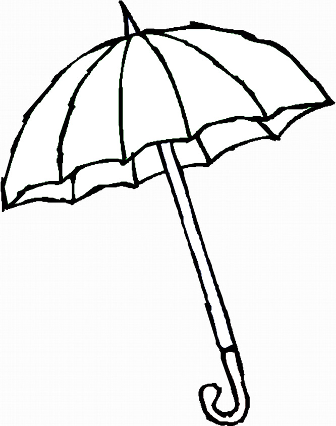 Umbrella Colouring Page - ClipArt Best