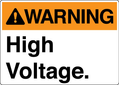 Electrical Safety Sign - Warning: High Voltage | Stonehouse Signs