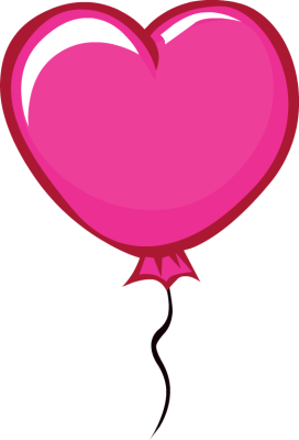 Three Heart Balloon Lifting A Pink Fuzzy Bear - Free Clip Arts ...