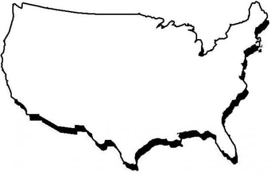 Best Photos of Outline United States Of America - USA Outline Map ...