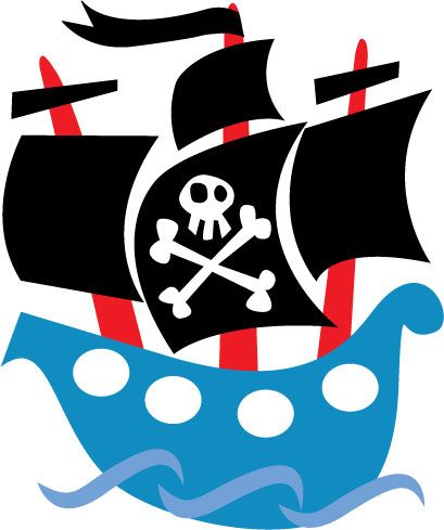 Cartoon pirate ship clip art