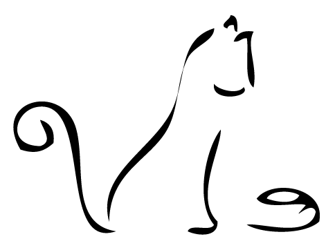 Cat line drawing clip art