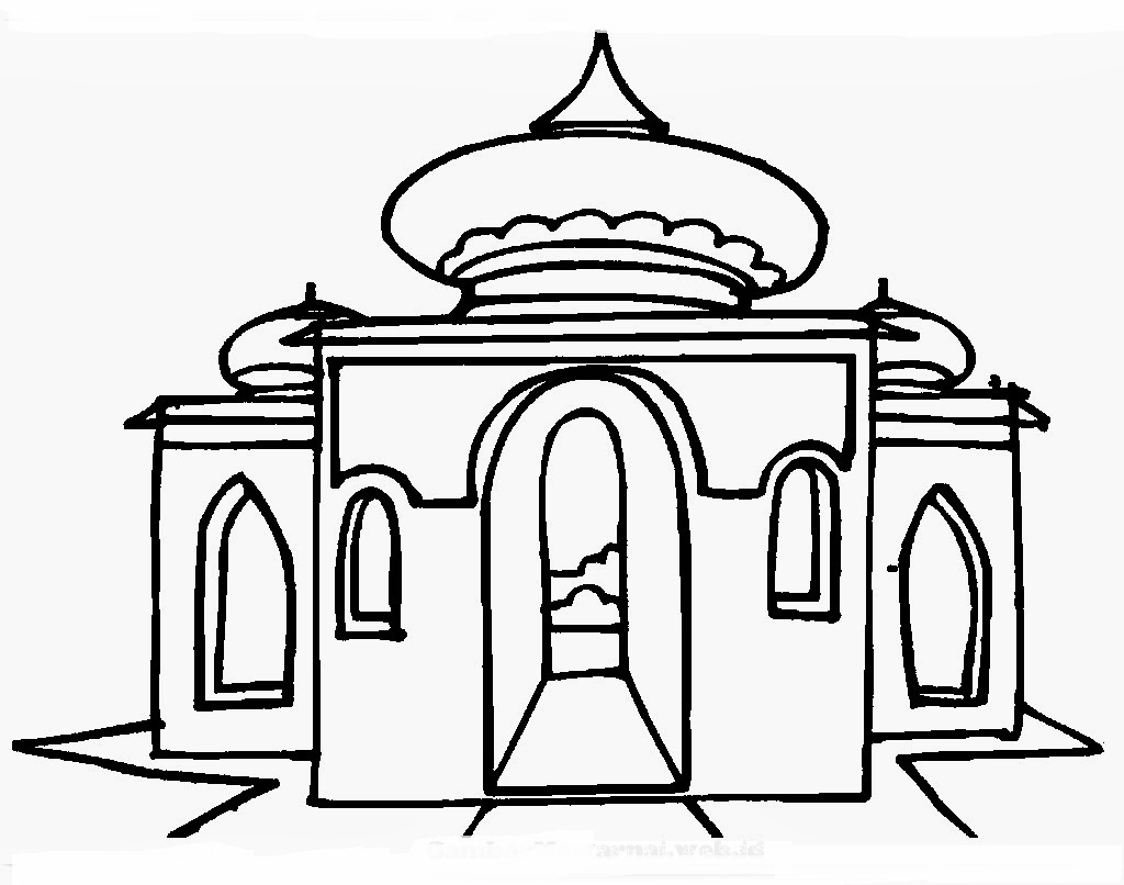 Gambar Mewarnai Masjid - ClipArt Best