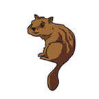 cartoon vector illustration of a chipmunk