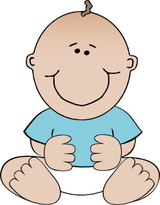 Baby Boy Sitting Clip Art - vector clip art online ...