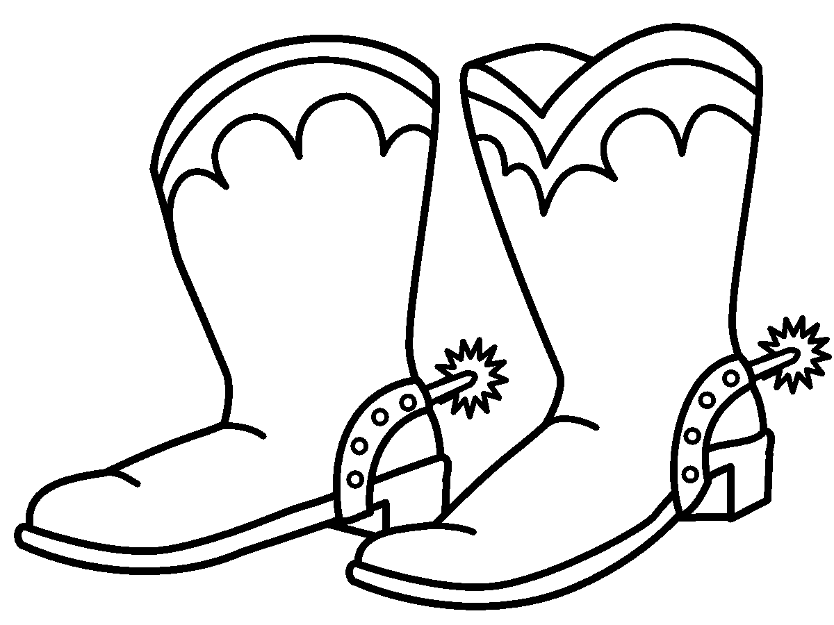 pair of cowboy boots coloring pages - photo #1