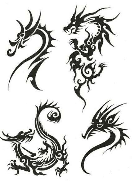 Chinese Tribal Dragon Tattoo Designs Twin Dragon Tribal Tattoo ... -  ClipArt Best - ClipArt Best