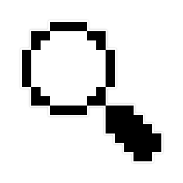 Susan Kare 8-Bit Wall Graphics from WALLS 360: Magnifying Glass