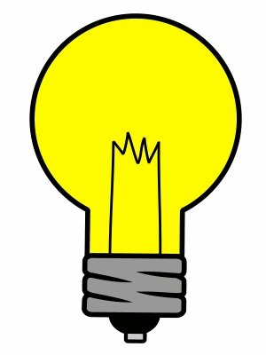 Drawing a cartoon light bulb