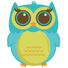 Cute cartoon owls blue owl clip art vector clip art - dbclipart.com