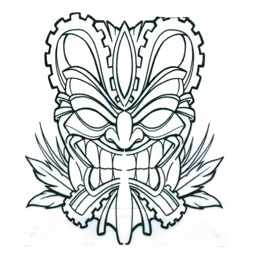 Tiki Mask Template - ClipArt Best