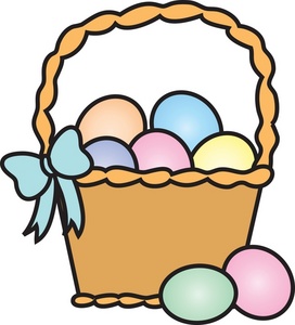 Easter Eggs Clipart Image - Clipart Illustration of a Wicker ...
