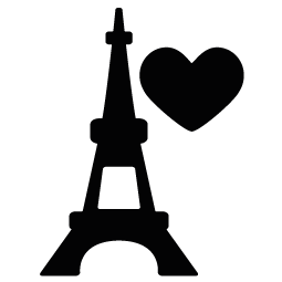 483 views Eiffel Tower Heart Silhouette | Silhouette of Eiffel Tower Heart