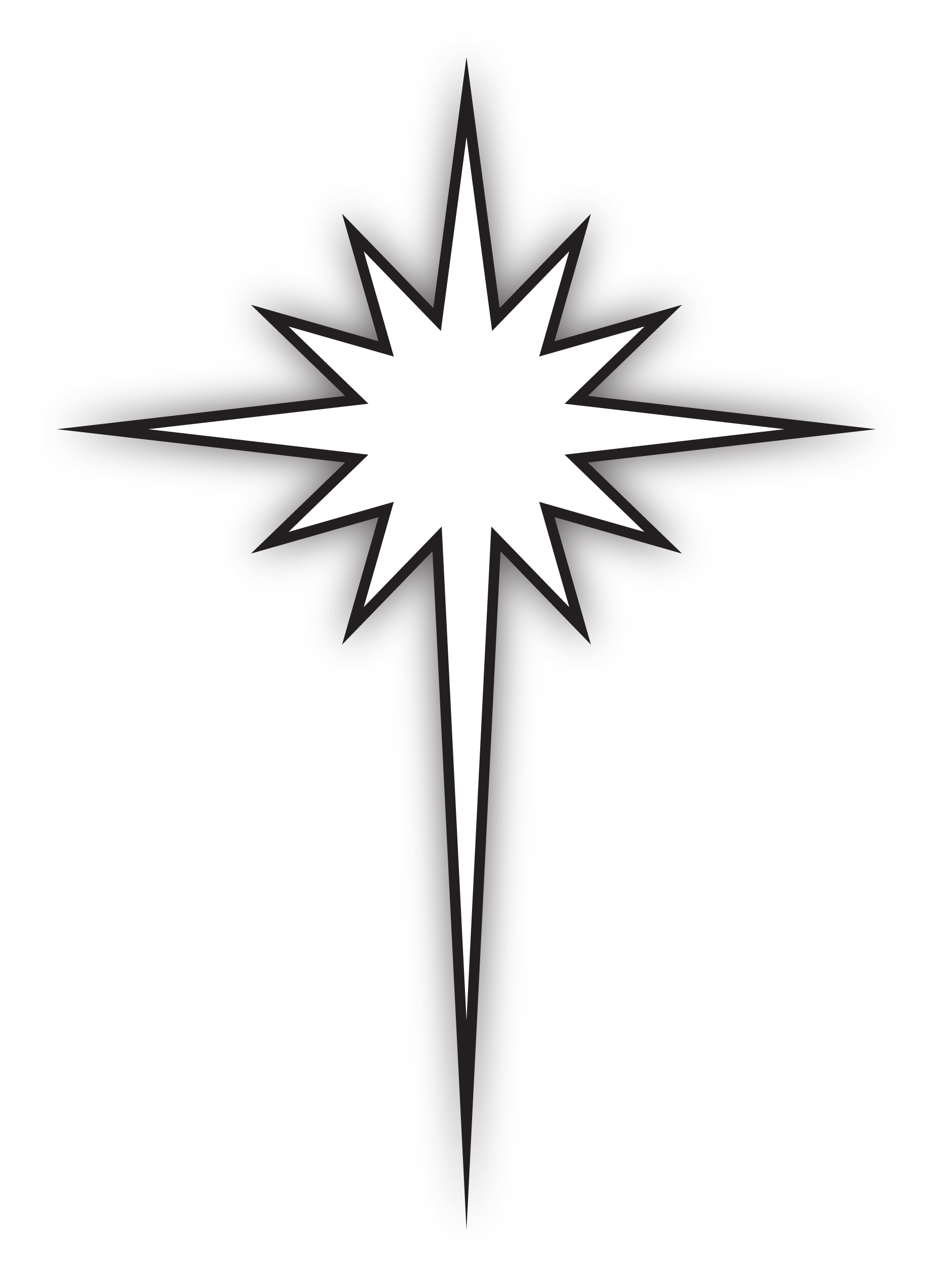 Star Of Bethlehem Black And White Clipart