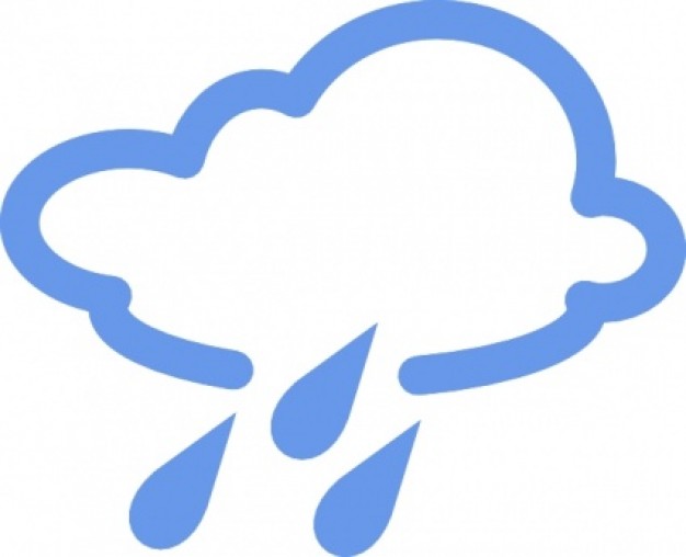 Rain clouds and cloud on clip art