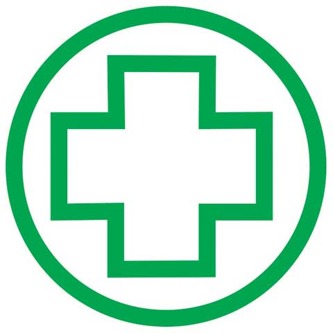 ProChoice Helmet Decal - First Aid Symbol - No Text - SafetyQuipâ?¢
