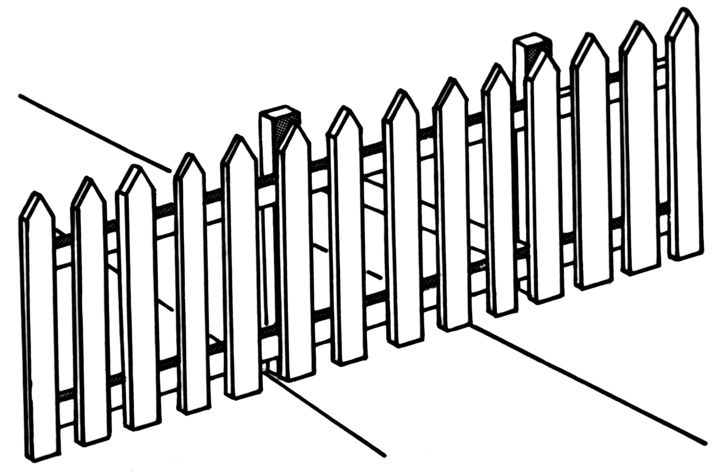 Picket Fence Clipart - Tumundografico