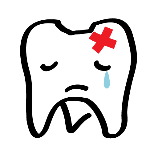 Sad tooth clipart