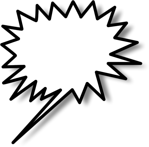 Callout star left - vector Clip Art