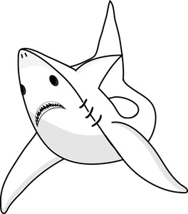 coloring-page-cartoon-shark-coloring-page-great-white-shark ...