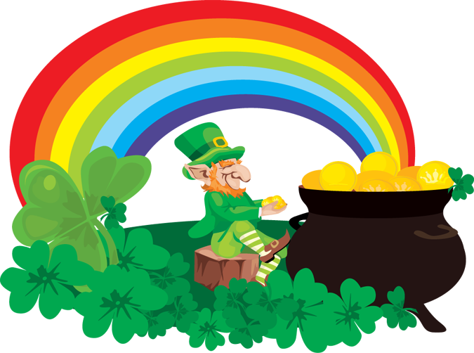 free clip art rainbow pot of gold - photo #2