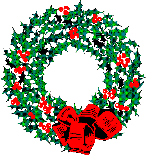 clipart of christmas wreath - photo #28