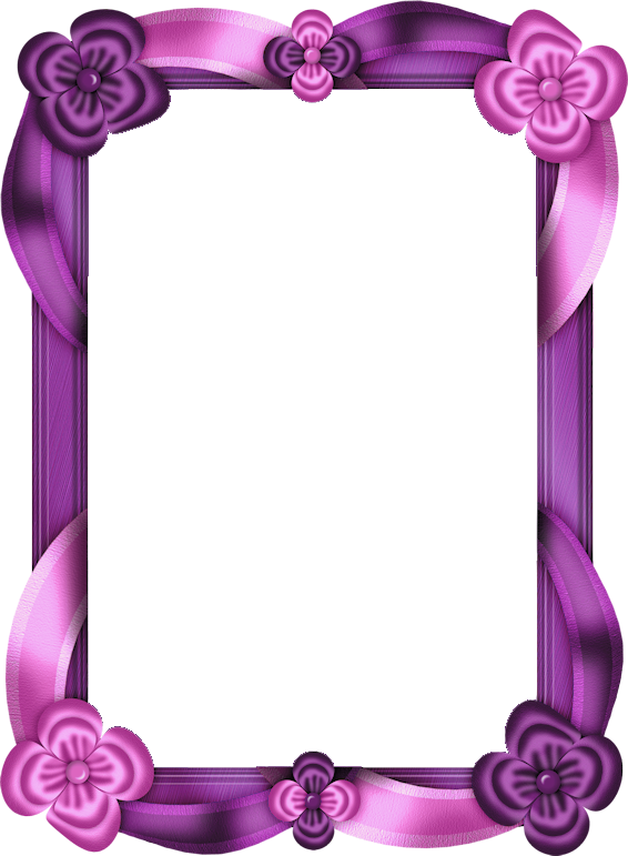 Purple and Pink Transparent Photo Frame