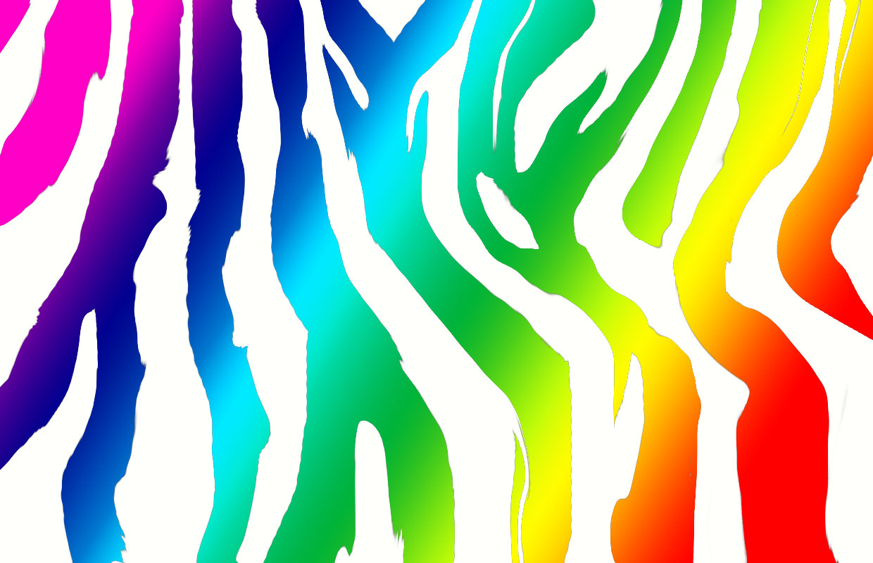 Download Colour Rainbow Zebra Pattern Feel Free Wallpaper 1240x800 ...