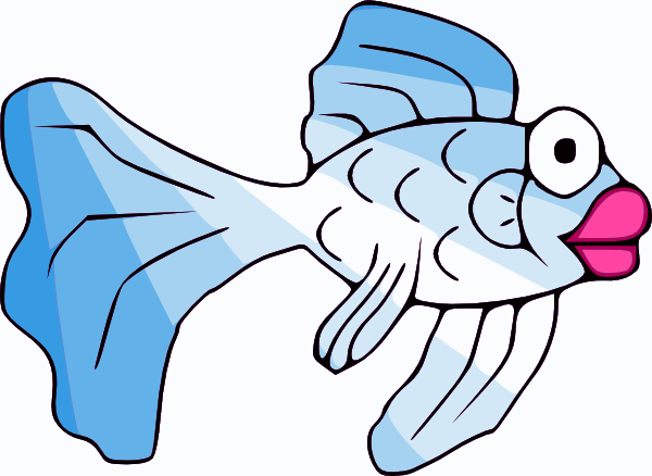 Blue Fish clip art - vector clip art online, royalty free & public ...