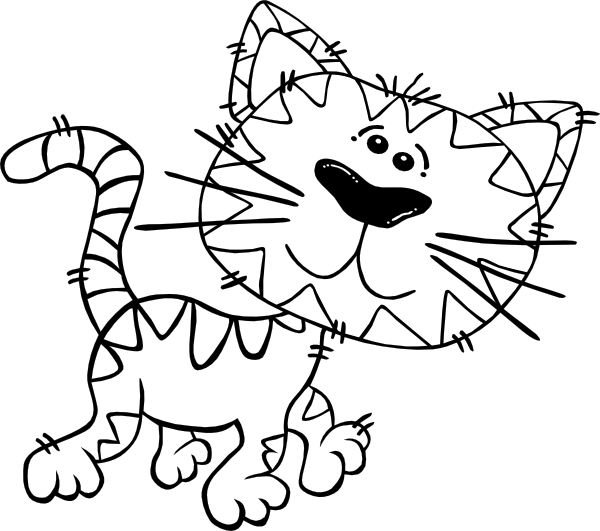 Cat Simple clip art - vector clip art online, royalty free ...