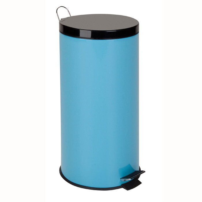 30-Liter Metal Step Trash Can at Brookstone—Buy Now!