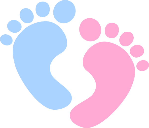 free baby boy footprints clip art - photo #7