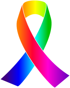 Rainbow Awareness Ribbon clip art - vector clip art online ...