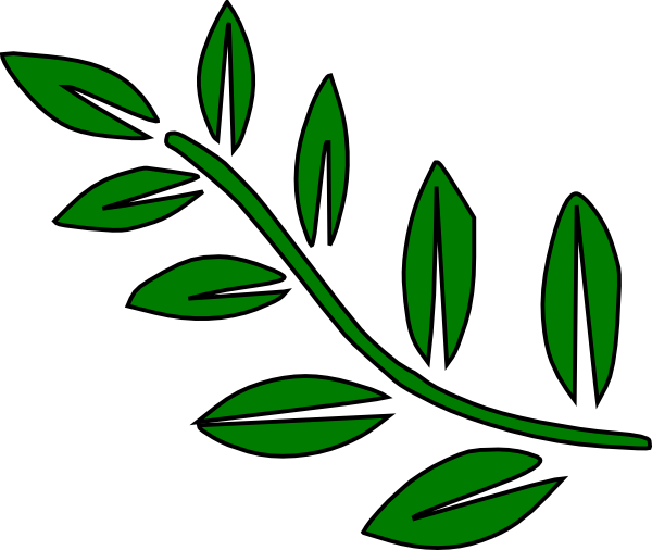 Green Tree Branch Clip Art - vector clip art online ...