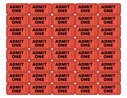 Free Printable Admit One Ticket Templates – Blank Downloadable PDFs