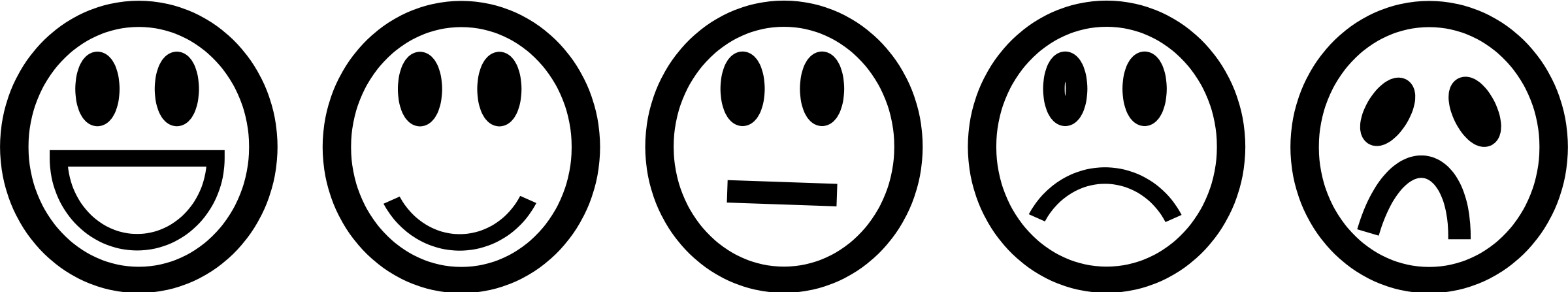 Clipart - Smileys Black and White