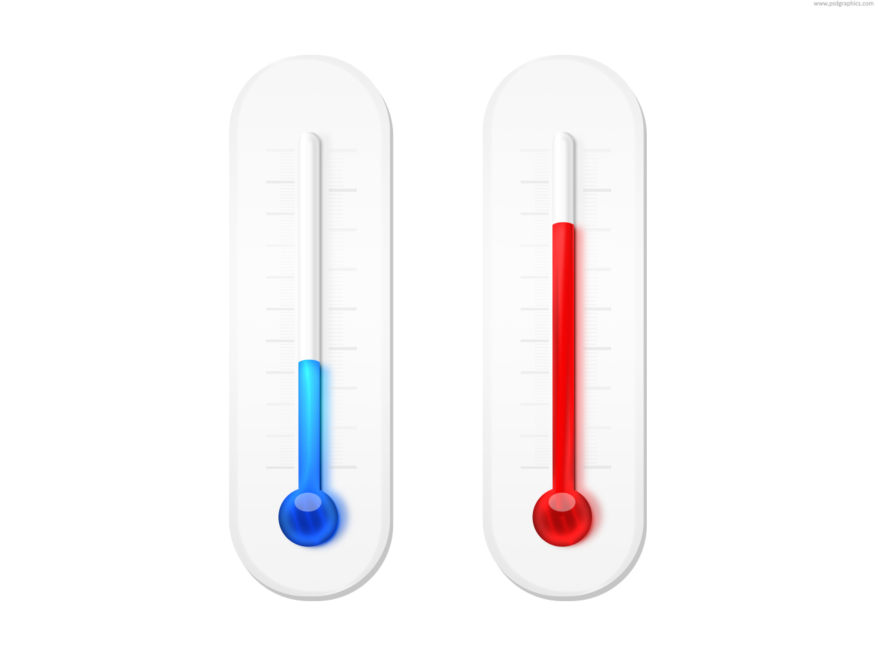 Winter and summer thermometers icon (PSD) | PSDGraphics