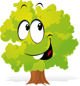 Happy Cartoon Tree clip art - vector clip art online, royalty free ...
