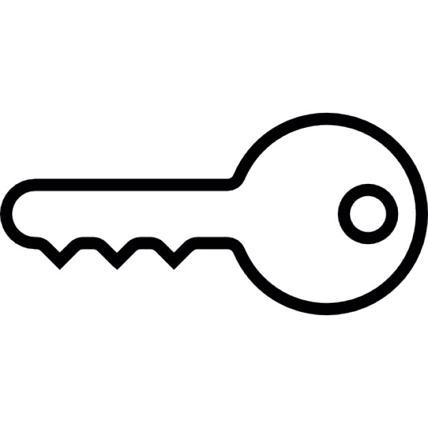 Outline of a key Icons | Free Download
