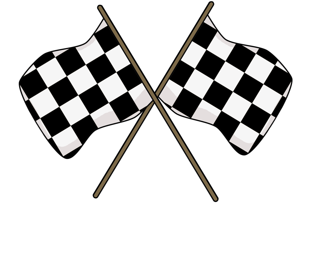 Race car to the finish line clipart