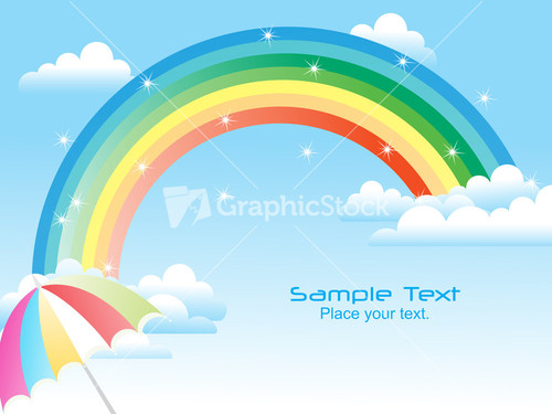 Rainbow Reflection Vector Background.
