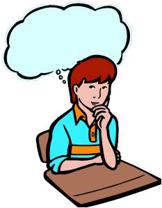 Free clipart student thinking