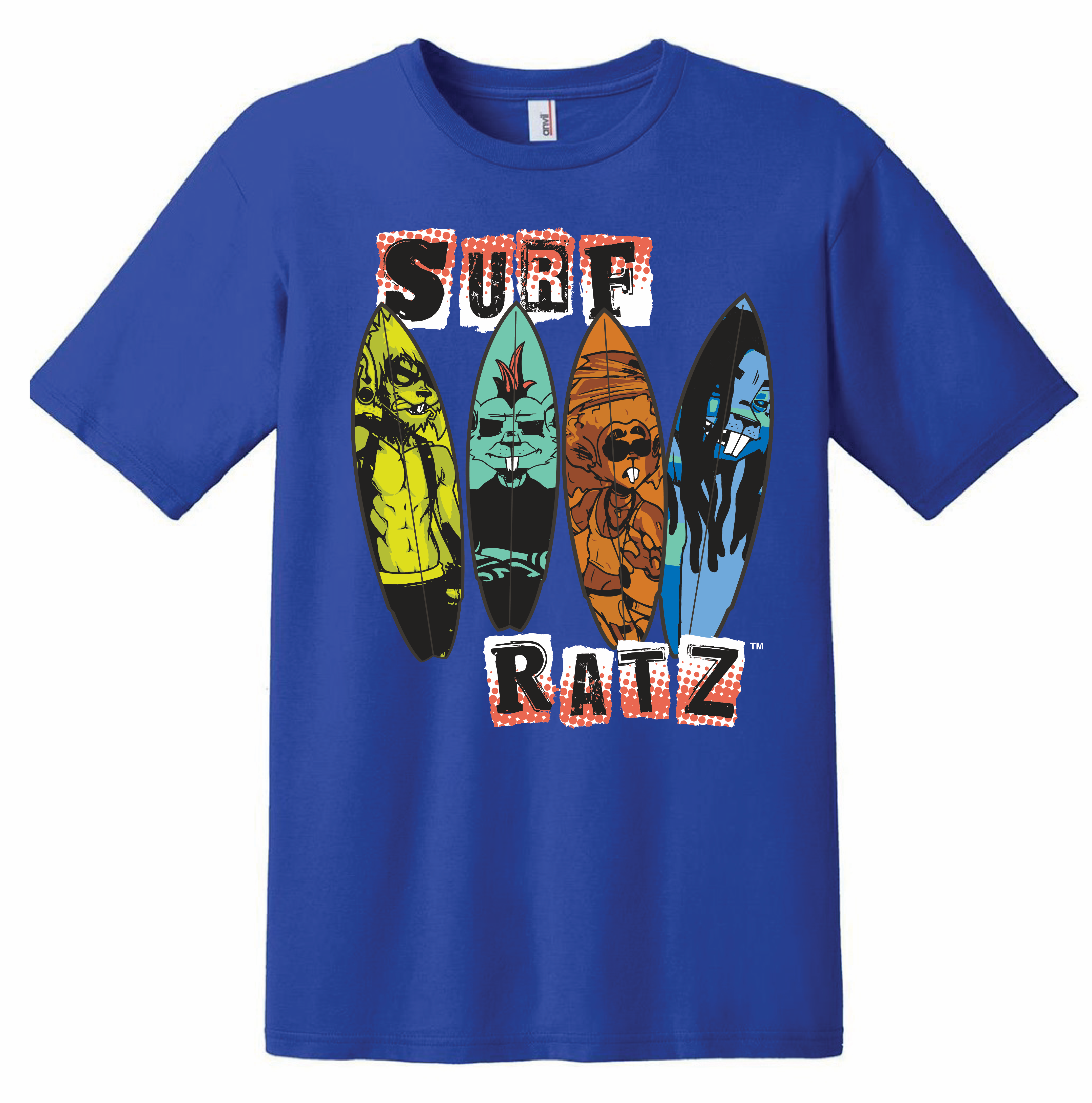 Surf Ratz Royal Blue Line-Up Kid's T-Shirt - U.S. Made : Surf Ratz